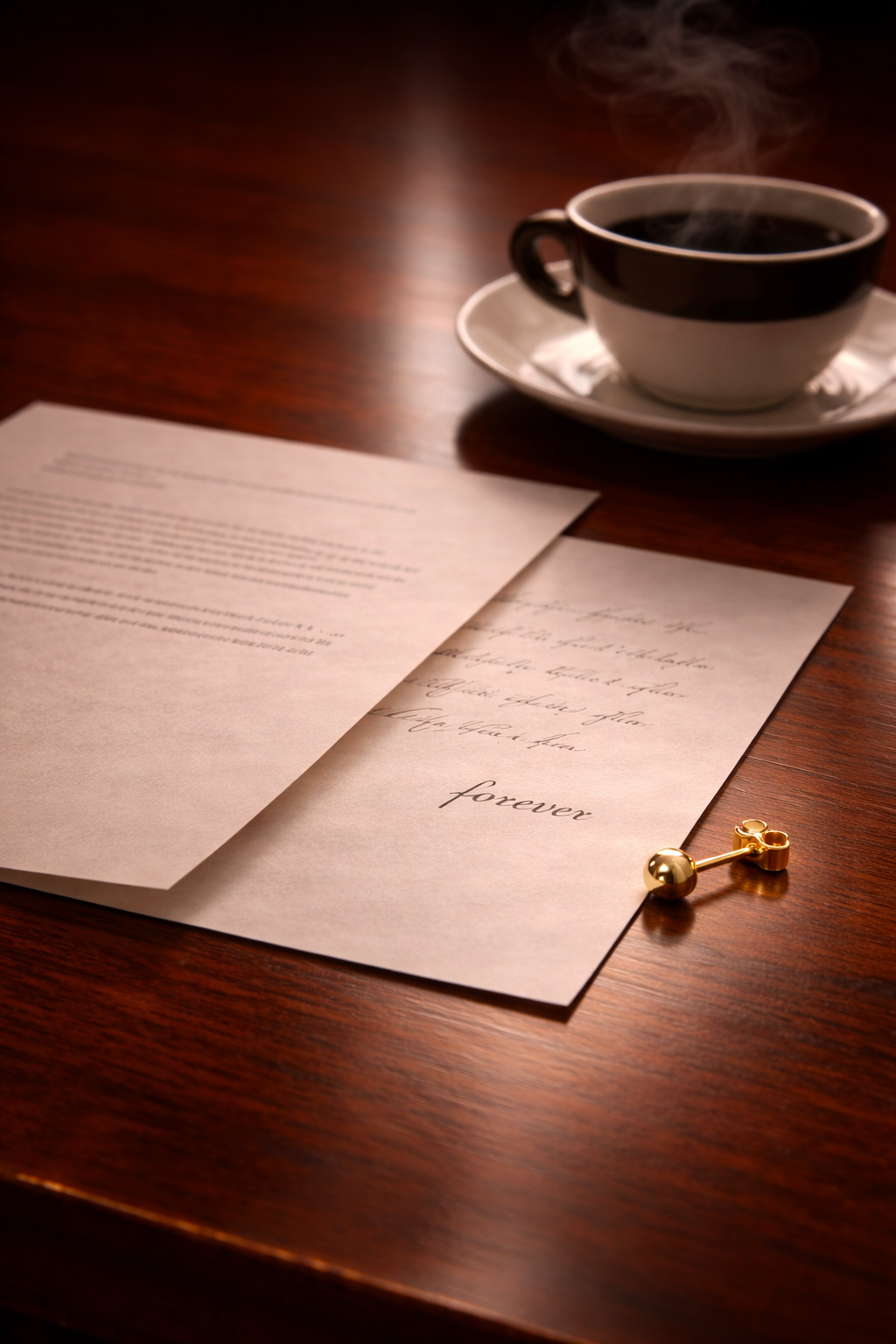 Forever letter and earring